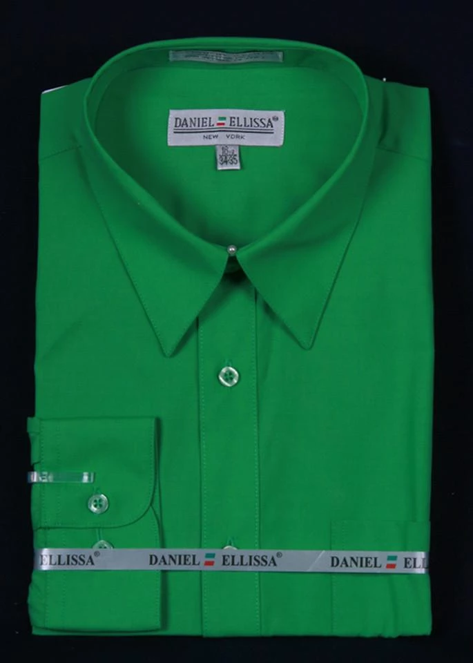 Daniel Ellissa Men's Green Long Sleeve Dress Shirt 3 Daniel Ellissa Men's Green Long Sleeve Dress Shirt