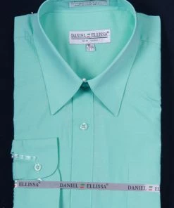 Daniel Ellissa Men's Mint Long Sleeve Dress Shirt