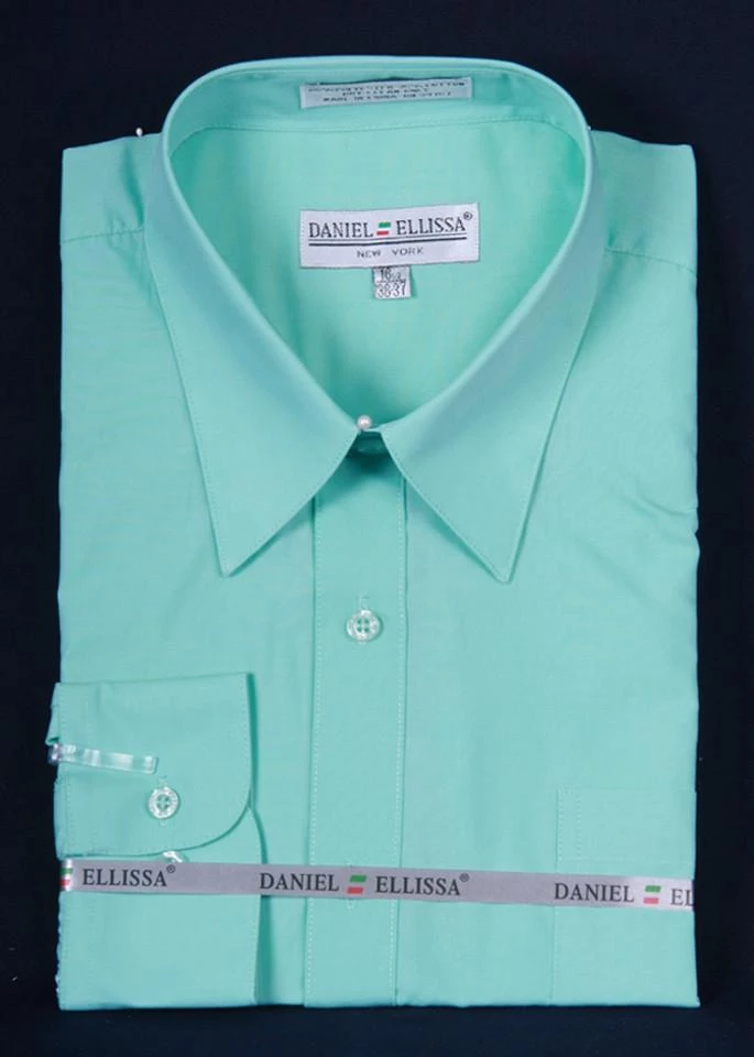 Daniel Ellissa Men's Mint Long Sleeve Dress Shirt 3 Daniel Ellissa Men's Mint Long Sleeve Dress Shirt