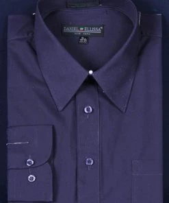 Daniel Ellissa Men's Plum Long Sleeve Dress Shirt