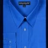 Daniel Ellissa Men's Royal Blue Long Sleeve Dress Shirt