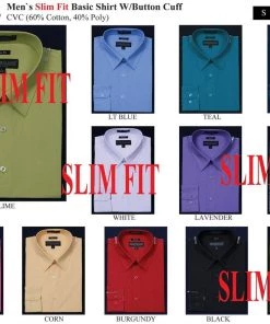 Daniel Ellissa Men's Slim Fit Long Sleeve Dress Shirts