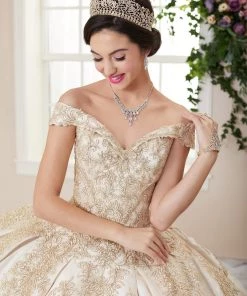 Mikado Off Shoulder Quinceanera Dress By House Of Wu 26963 Quinceañera