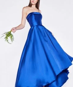 Mikado Strapless High Low Dress By Cinderella Divine 5277 Prom