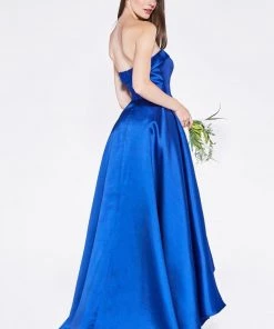 Mikado Strapless High Low Dress By Cinderella Divine 5277 Prom