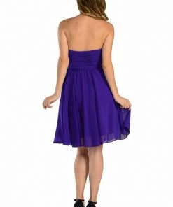 Mint Ruched Short Strapless Sweetheart Dress By Poly USA Prom