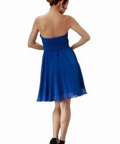 Mint Ruched Short Strapless Sweetheart Dress By Poly USA Prom