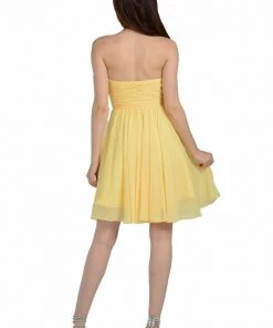 Mint Ruched Short Strapless Sweetheart Dress By Poly USA Prom