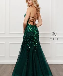 Prom Mirror Beaded Mermaid Dress By Nox Anabel T438
