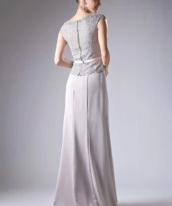 Cap Sleeve Mermaid Gown By Cinderella Divine DS2226