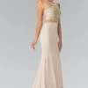 Mock Two-Piece Dress With Embroidered Illusion Top By Elizabeth K GL2247 Prom 1 Mock Two-Piece Dress With Embroidered Illusion Top By Elizabeth K GL2247 Prom