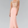 Prom Mock Two-Piece Embroidered Illusion Dress By Elizabeth K GL2248