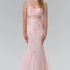 Mock Two-Piece Embroidered Lace Dress By Elizabeth K GL2240 Prom