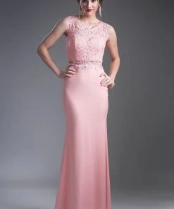 Lace Bodice Mock Two-Piece Gown By Cinderella Divine CF115