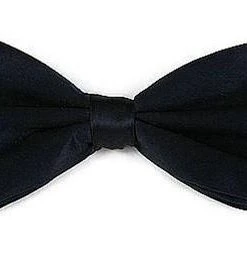 Vesuvio Napoli Navy Blue Bow Ties With Matching Pocket Squares Men