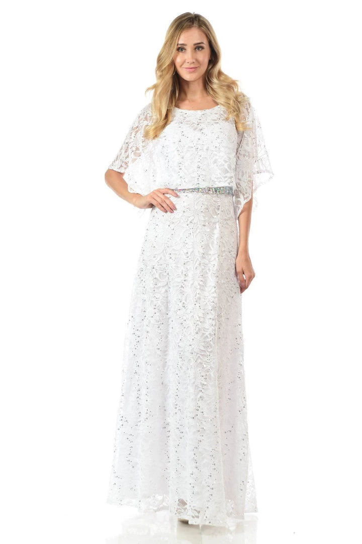 Lenovia Navy Blue Long Sequined Lace Dress With Lace Caplet Prom 27 Lenovia Navy Blue Long Sequined Lace Dress With Lace Caplet Prom