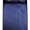 Vesuvio Napoli Men Navy Blue Poly Satin Cummerbund, Bow Tie, And Hanky Set