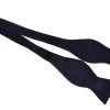 Vesuvio Napoli Navy Blue Silk Self Tie Bow Ties 2 Vesuvio Napoli Navy Blue Silk Self Tie Bow Ties