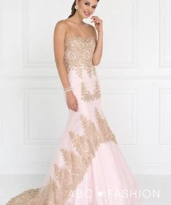 Navy Long Strapless Flared Trumpet Dress By Elizabeth K GL2428 11 Navy Long Strapless Flared Trumpet Dress By Elizabeth K GL2428