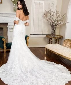 Elizabeth K Off Shoulder Bridal Mermaid Gown By GLS Gloria GL1933