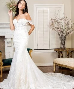 Elizabeth K Off Shoulder Bridal Mermaid Gown By GLS Gloria GL1933