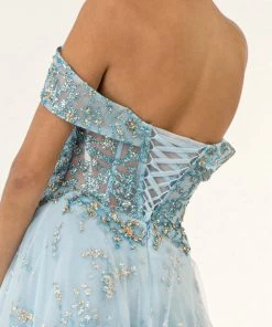 Prom Off Shoulder Glitter Gown By Elizabeth K GL1922 17 Prom Off Shoulder Glitter Gown By Elizabeth K GL1922