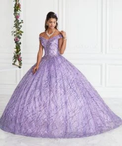 Off Shoulder Glitter Quinceanera Dress By House Of Wu 26944