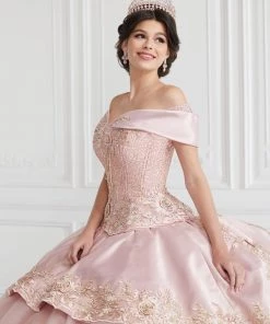 LA Glitter By House Of Wu Off Shoulder Glitter Tulle Quinceanera Dress By LA Glitter 24069 8 LA Glitter By House Of Wu Off Shoulder Glitter Tulle Quinceanera Dress By LA Glitter 24069