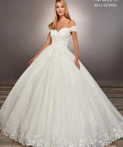 Mary's Bridal Ball Gowns Collection Off Shoulder Wedding Dress By Mary's Bridal MB6064