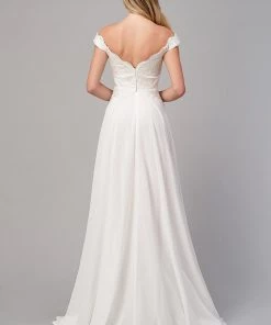 Prom Off Shoulder Lace Bodice Gown By Cinderella Divine 7258