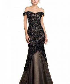 Off Shoulder Lace Mermaid Dress By Cinderella Divine A0401