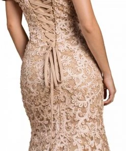 Off Shoulder Lace Mermaid Dress By Cinderella Divine A0401