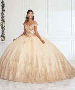 Off Shoulder Lace Quinceanera Dress By House Of Wu 26951 Quinceañera