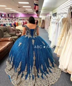 Off Shoulder Lace Quinceanera Dress By House Of Wu 26951 Quinceañera
