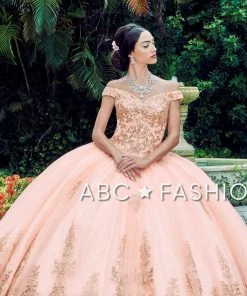 Off Shoulder Lace Quinceanera Dress By House Of Wu 26951 Quinceañera