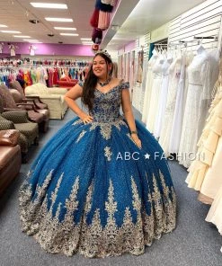 Off Shoulder Lace Quinceanera Dress By House Of Wu 26951 Quinceañera