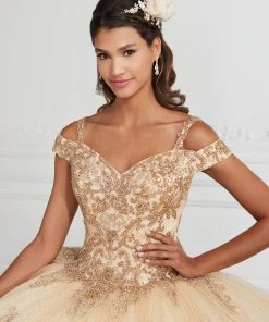 Off Shoulder Lace Quinceanera Dress By House Of Wu 26951 Quinceañera