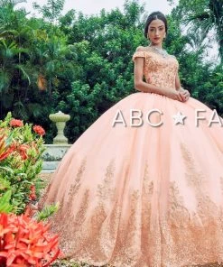 Off Shoulder Lace Quinceanera Dress By House Of Wu 26951 Quinceañera