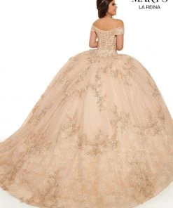 Quinceañera Off Shoulder Lace Quinceanera Dress By Mary's Bridal MQ2120
