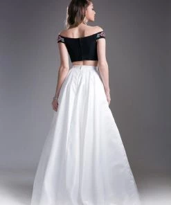 Long Off Shoulder Two-Piece Dress By Cinderella Divine CA316 Prom