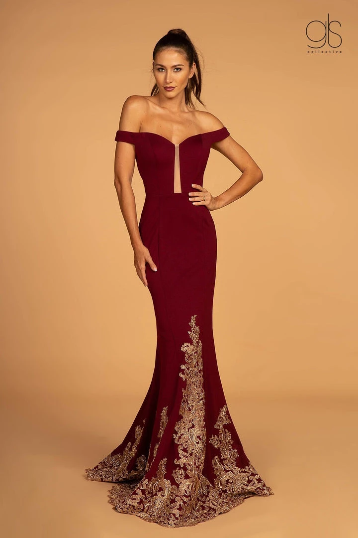 Prom Off Shoulder Mermaid Dress With Appliques By Elizabeth K GL2658 7 Prom Off Shoulder Mermaid Dress With Appliques By Elizabeth K GL2658