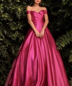 Off Shoulder Organza Gown By Cinderella Divine J822 Prom