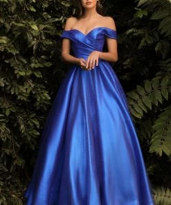 Prom Off Shoulder Organza Gown By Cinderella Divine J823 12 Prom Off Shoulder Organza Gown By Cinderella Divine J823