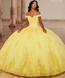 Mary's Bridal Off Shoulder Quinceanera Dress By Alta Couture MQ3080 QuinceaƱera