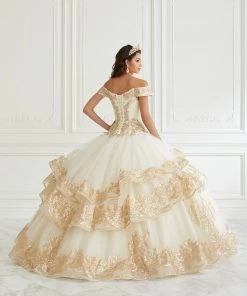 LA Glitter By House Of Wu Off Shoulder Quinceanera Dress By LA Glitter 24091