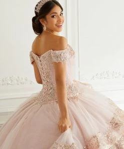 LA Glitter By House Of Wu Off Shoulder Quinceanera Dress By LA Glitter 24091
