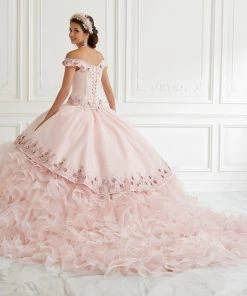 LA Glitter By House Of Wu Off Shoulder Quinceanera Dress By LA Glitter 24093 Quinceañera