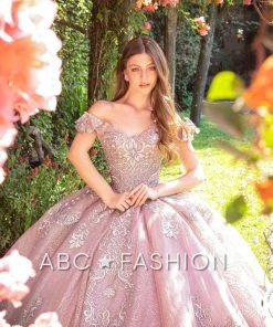 Ragazza Fashion Quinceañera Off Shoulder Quinceanera Dress By Ragazza DV89-589