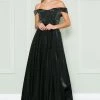 Prom Off Shoulder Rhinestone Gown By Poly USA 8890