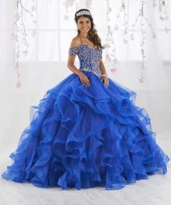 House Of Wu Fiesta Gowns Off Shoulder Ruffled Quinceanera Dress By Fiesta Gowns 56369 Quinceañera